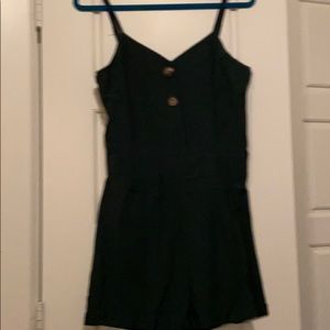 Dark green shorts romper